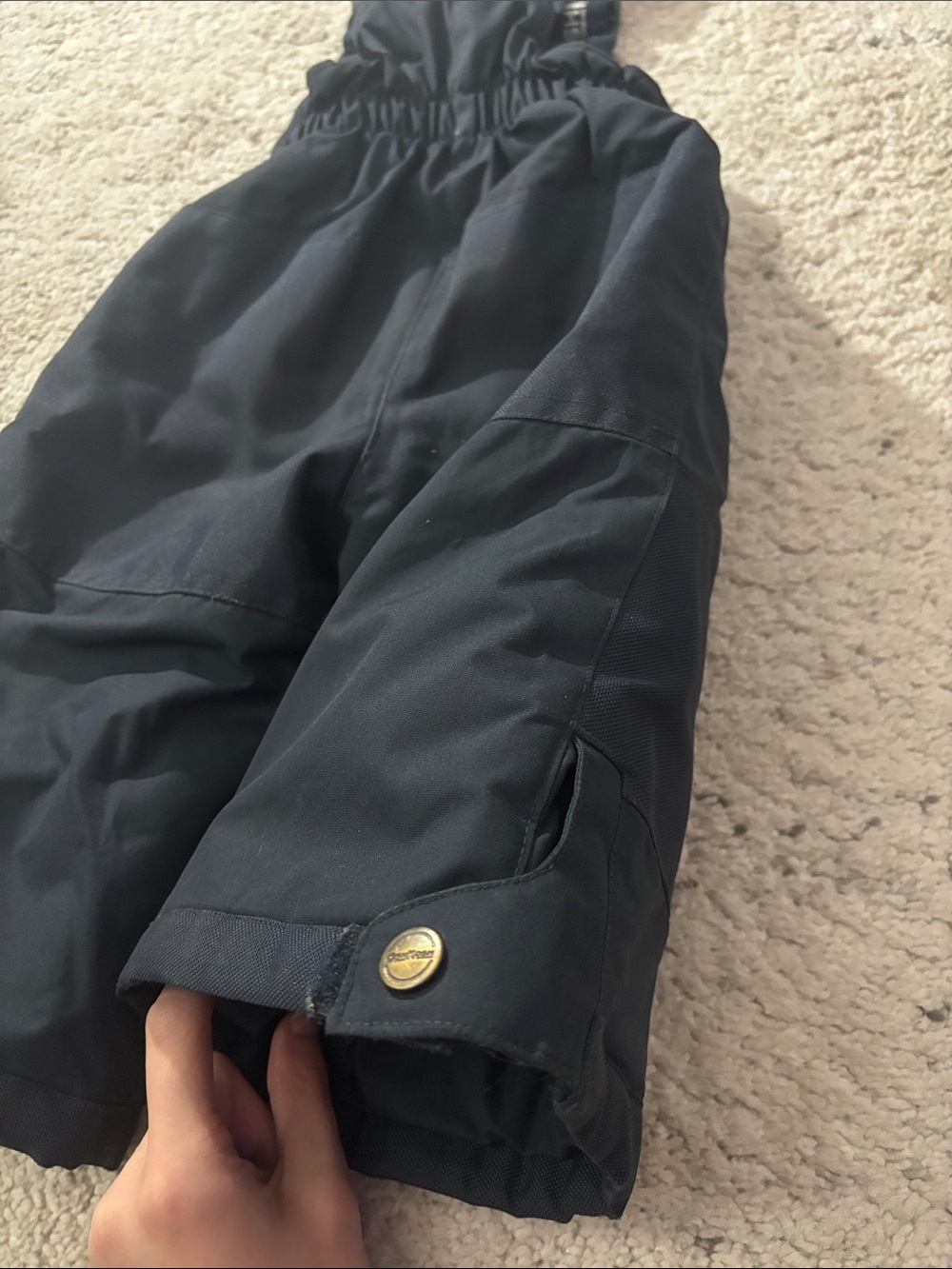 OshKosh B'gosh Navy Toddler Snow Pants  Bib Overalls Size 12m - Picture 5 of 8